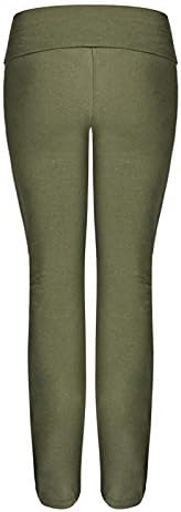 Calças de perna larga de Honprad para mulheres Petite Leng Linen Calça de ioga para mulheres leggings
