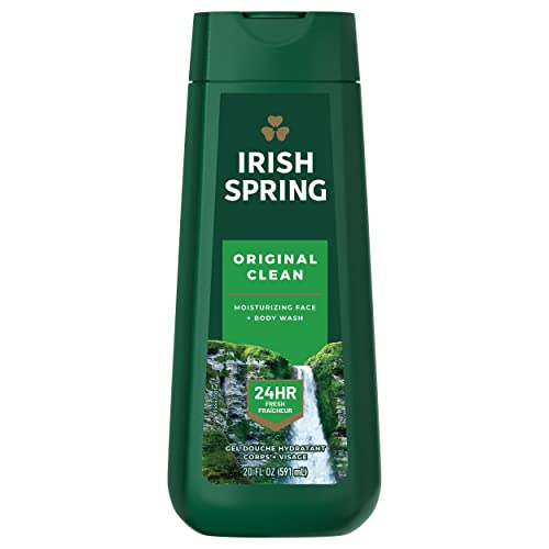 Lavagem corporal limpa original da primavera irlandesa para homens, 20 onças