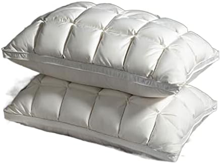 MJWDP Down Pillow Core, travesseiro descendente para a pessoa para ajudar a dormir, par de domicílios