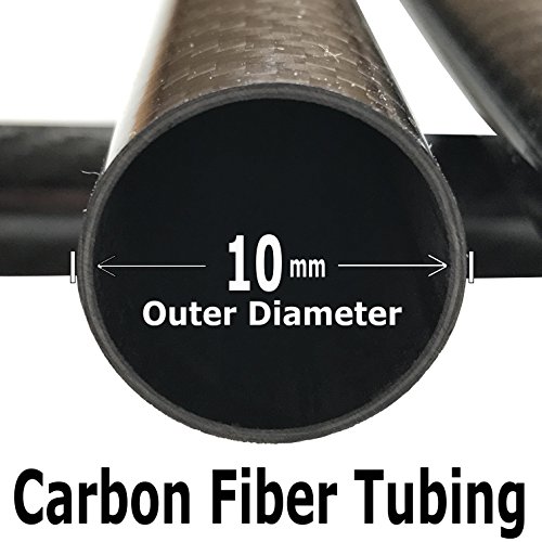Karbxon - tubo de fibra de carbono - preto - 10mm x 8 mm x 500 mm - hastes de fibra de carbono ocas