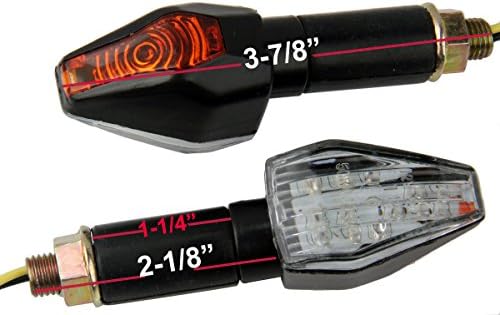 Motortogo Black LED Motorcycle Signal Signal Blinkers Indicadores Blinkers Turn Signal Lights Compatível
