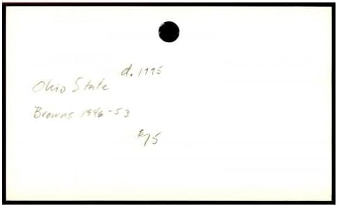 Lin Houston assinado cartão de índice 3x5 Browns OHIO ESTADO DO BROWNES D: 1995 87492 - NFL CUTATATATURAS DE CUTO