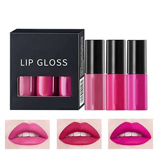 Pacote de Lip Gloss Base 1set Lipstick com maquiagem labial Veludo duradouro High Pigmment Pigmento