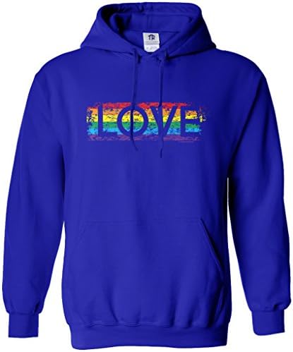 Threadrock Feminino Orgulho Gay Rainbow Love Hoodie Sweatshirt