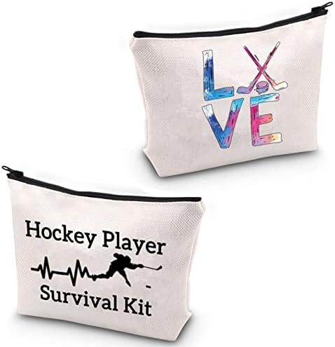 Jytapp Hockey Player Survival Kit Bolsa de Cosmética S Hóquei Presentes de Hóquei Caso de maquiagem