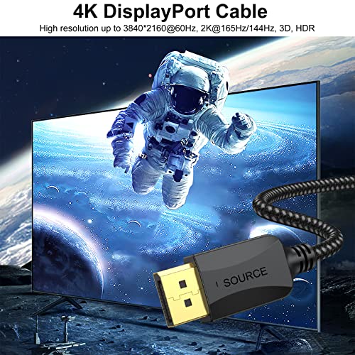 Xiayriky DisplayPort para DisplayPort Cabo de 1,5 pés, 4k Porta de exibição DP DP CABO MASCIMENTO PARA