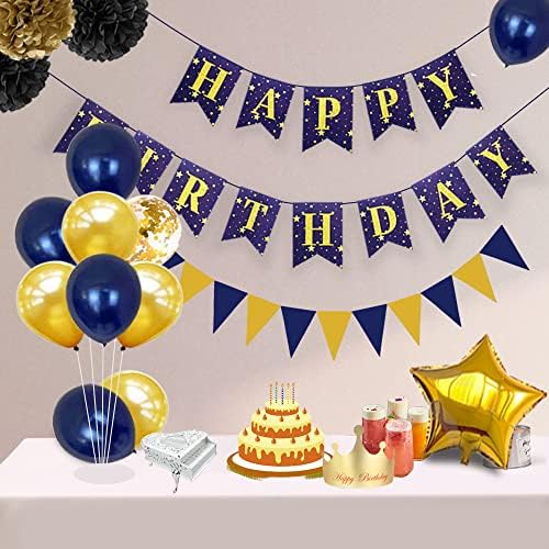 Yujiaonly 32º aniversário decorações de festas Banner de aniversário feliz número 32º balões Feliz aniversário Latex