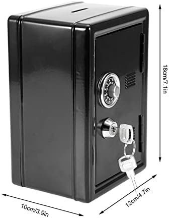 Mini caixas de dinheiro com 2 chaves caixa de bloqueio portátil Caixa de bloqueio de segurança de aço pequeno