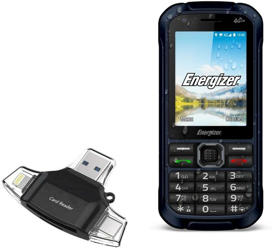 BOXWAVE SMART GADGET COMPATÍVEL com Energizer Hardcase H241 - AllReader SD Card Reader, MicroSD Card Reader