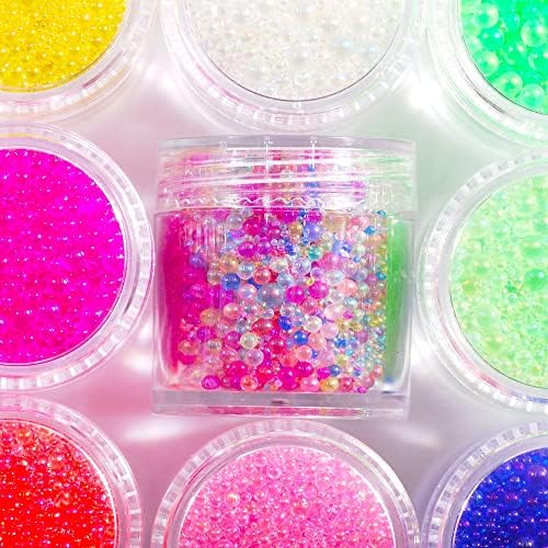 Bolas de vidro minúsculas de cristal strass para manicure Microbead Caviar contas Decorações de arte de