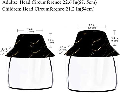 Chapéu de proteção para adultos com escudo facial, chapéu de pescador anti -sun tap, linha de