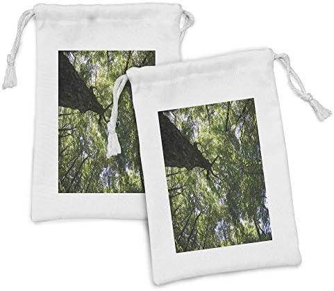 Conjunto de bolsas de tecido florestal lunarable de 2, folhas de folhas de crescimento de folhas de crescimento