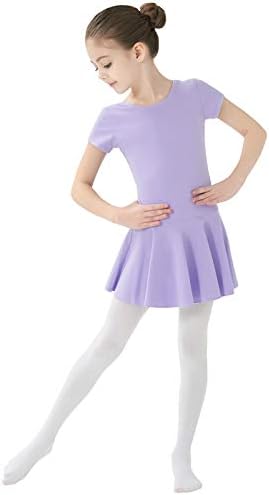 Quedoris Girls Classic Leotard Solid Color Dance Ballet Dress for Kid em 3-9 anos