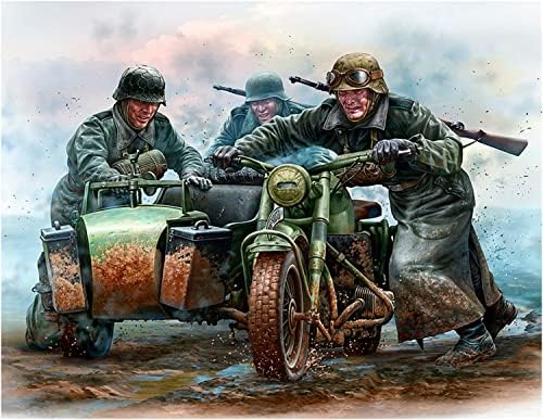 Caixa Master MB35178 Segunda Guerra Mundial do Exército Alemão Soldado de Motocicleta Escape Scene Court Style