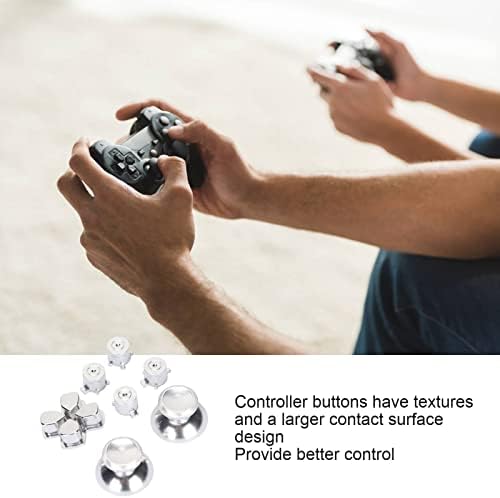 Botões do controlador Yoidesu PS5, botão de abxy de metal + chave cruzada + botão do controlador de cabeça