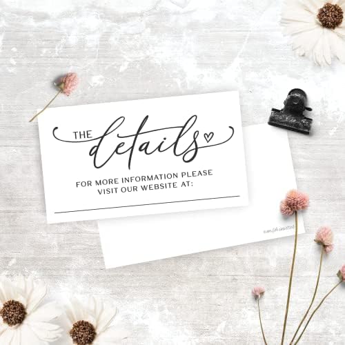 M&H Convidar 50 The Detalhes Cartão de gabinete de convite - cartões de sites de eventos e casamento - Inserções