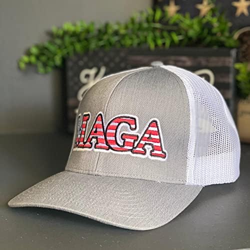 Libertee Donald Trump Hat tornam a América Grande novamente cinza Flexfit Hat Maga Unisex impresso