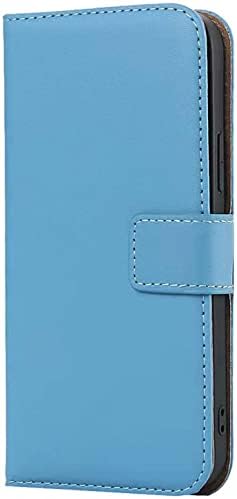 Tampa do telefone de molho de couro genuíno do Bneguv, para Apple iPhone 13 6,1 polegadas Magnetic Folio Kickstand
