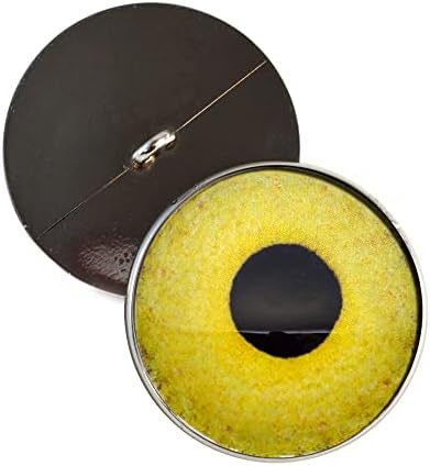 Cabocões de olho de vidro amarelo claro costuram botões de olhos de vidro com loop para esculturas macias