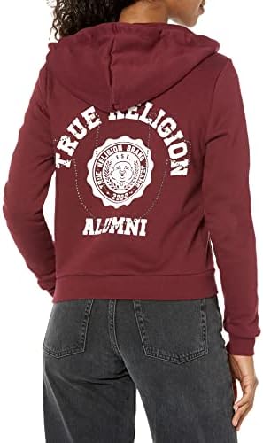 True Religion feminina TR Alumni Classic Zip Hoodie