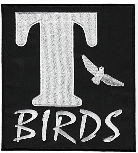 Patch T-Birds XL Ferro bordado em aplicação de apliques de gordura de graxa Casa de casca de costura