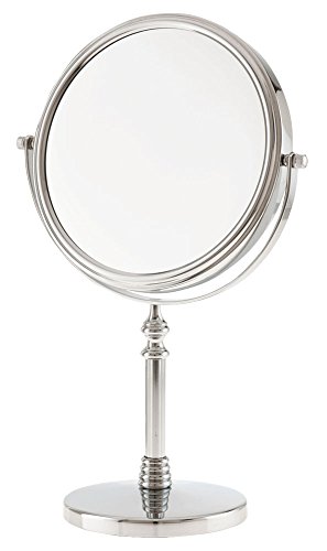 Danielle, espelho da bancada de vaidade, ampliação de 1x e 10x, prata
