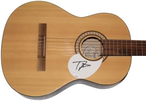 Dave Grohl assinou autógrafo em tamanho grande violão Fender Guitar W/ James Spence Authentication JSA Coa -