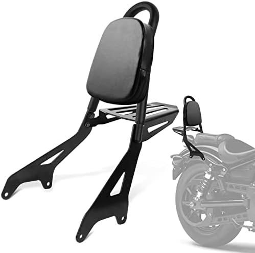 Psler Backrest Backrest Sissy Bar com Backrest Pad Rack para Yamaha Star XVS950 Bolt XV950 2013-2022