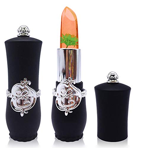 Lip Glits Glitter embalagem geléia de temperatura flor brilhante cor cor mágica alteração batom