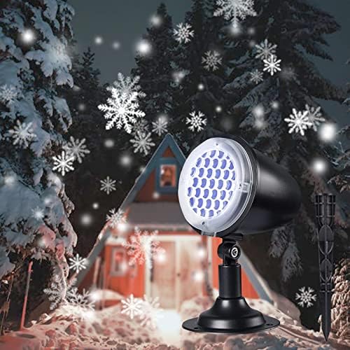 Luzes de projector de Natal ao ar livre, decorações de Natal internas Decorações de neve LED Projectores