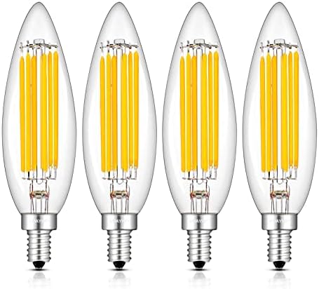 OMAYKEY 10W Alto LED luminado Bulbo 3000K Branco macio, 90W equivalente 900LM Dimmable, E12 Base Vintage Edison
