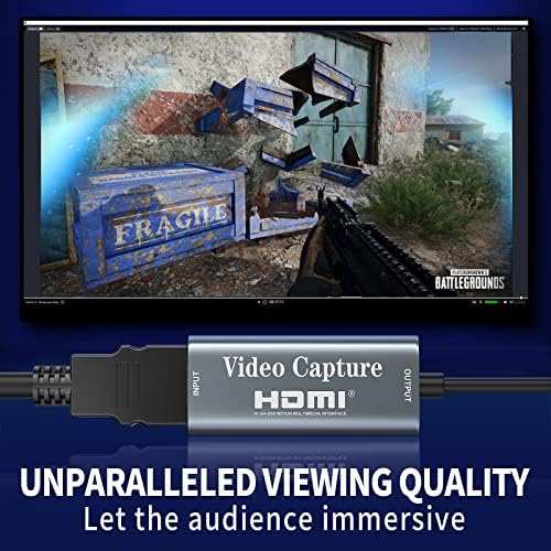 Cartão de captura de vídeo paperaso, cartão de gravação de vídeo maravilhoso 4K HDMI a 1080p USB C