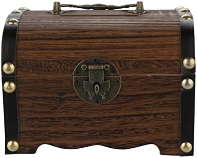 Czdyuf Box Wooden Treasure Bank Wood Jewelry Money Economizando Vintage Vintage Stash Decorativo Presente