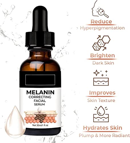 Serum facial de correção de melanina, 2023 Removedor de corretor de manchas escuras, soro de vitamina C de ácido
