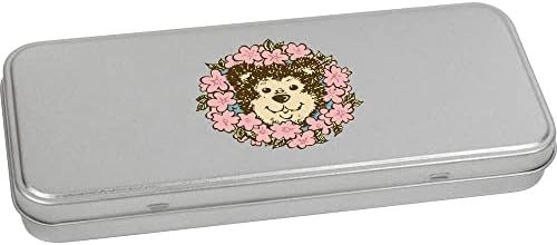 Azeeda 'Teddy & Flowers' Metal Articled Stationery Tin / Storage Box