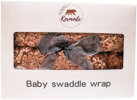 Kermode Teddy Bear Baby Swaddle Blanket - Swaddler de bebê para recém -nascidos - Bobetão de Swaddle Infant