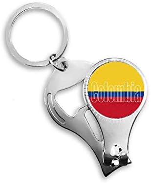 Nome da bandeira do país da colômbia Nipper anel de chave de chave de chaves de garrafa de garrafa