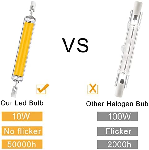 R7S Bulbo LED, 10W T3 R7S Bulbos LED de extremidade dupla 78 mm, 100W Bulbos de halogênio Repolência