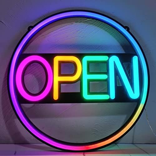 GGK Neon Open Sign para negócios Multicolors Dinâmica Alteração de cores Aberta sinal de negócios Open Sigra