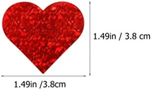 Adesivos coloridos de nuobestim 500pcs adesivos em forma de coração rolamento redondo rolagem de fita artesanal