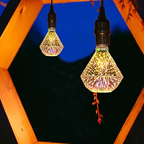 Lâmpadas de fogos de artifício 3D YDJOO 3D 5W G95 LED LED Vintage Edison Bulbo Forma de diamante
