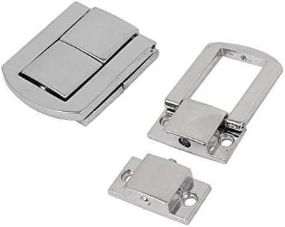 Aexit gaveta Caixa de gabinete de hardware de tórax ligle de zinco Catch trava Hasp Silver Tone trava 31x24x6mm