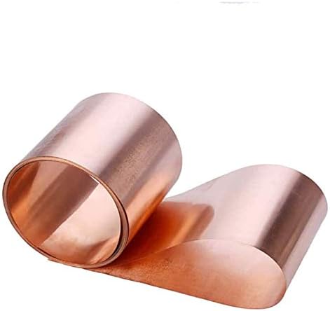 Lhalua Brass Metal Brass Folha de latão Tira, 99,9% de folha de metal de cobre pura de cobre 0,5x100x1000mm para artesanato aeroespacial, 0,5 mm*100 mm*1m de folha de cobre pura