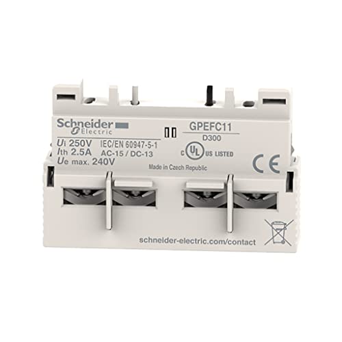 Schneider Electric - GPEFC11 Easy Tesys Auxiliar Bloqueio de contato, 1 não e 1 nc, montagem superior,