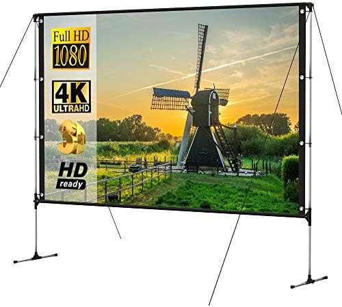 KXDFDC Projector Stand para a tela do projetor ao ar livre Frame 100 polegadas 16: 9 4K 3D Dobragem