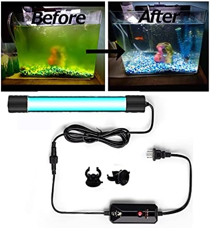 OSATNB Aquário Luz limpa 13W U & VC com timer, algas verdes de aquário Lâmpada limpa de água de