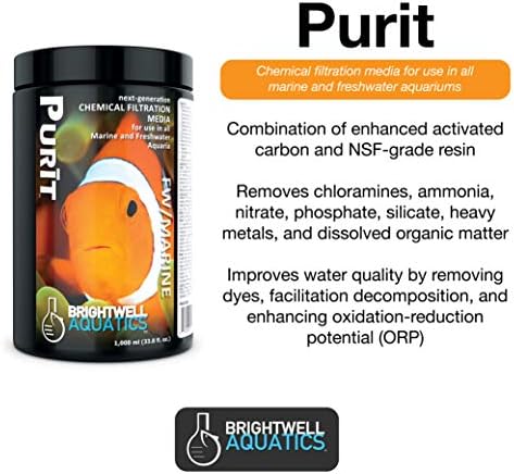 Brightwell Aquatics Purit - Meios de filtração química de próxima geração para uso em todos os aquários