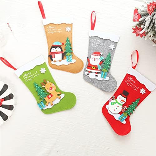 Aboofan Bag Claus Treat Ornament Papai Noel Papoling Candy Stocking Bag Presente DecorSanta Snowman Tree Socks