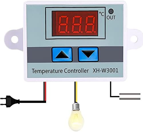 Módulo de controlador de temperatura do LED digital, comutador de termostato XH-W3001 com sonda