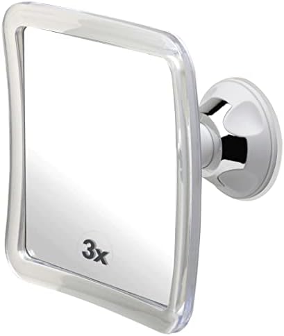Espelho de chuveiro com nebuloso espelho com xícara de sucção atualizada - pacote 1x e 3x